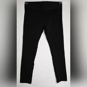BCBG M Black Slinky Knit Stretch Legging Pants Wide Elastic Waist Athletic Dress